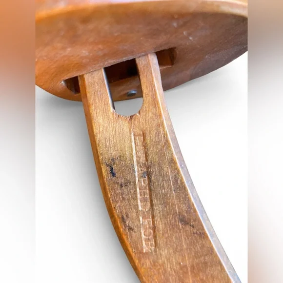 Vintage Wooden Shoe Tree Rare Knife-Handle Style Patent Applied For Collectible - Picture 3 of 4